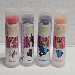 Disney HSM High School Musical Chapstick Lip Balm Lot of 4 NEW Old Stock 2007